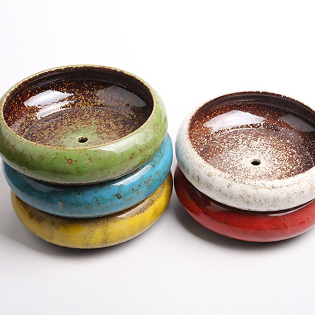 Stevige en duurzame bloempot voor vetplanten, keramische bloempot, rode plantenpot