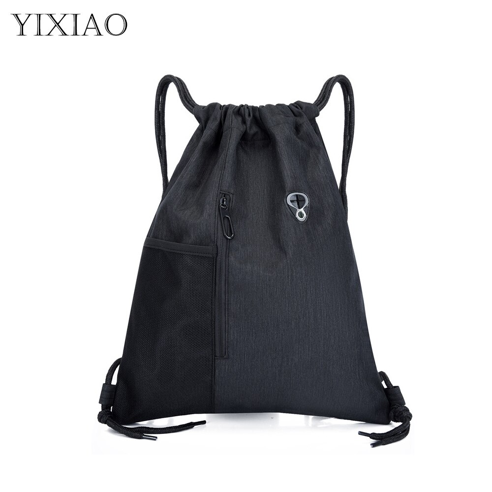 YIXIAO Outdoor Waterproof Training Sports Backpacks Fitness Drawstring Storage Casual Rucksacks Gym Bag Knapsack SJ0161