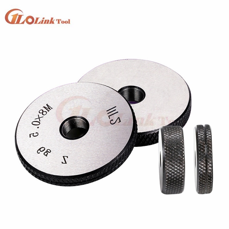 M2.5 M3 M4 M5 M6 M7 M8 M10 M14 M16 M18 M20 6G-6H thread ring gage thread ring gauge RING GO-NOGO GAUGE 6g measure gauge 2pcs/set