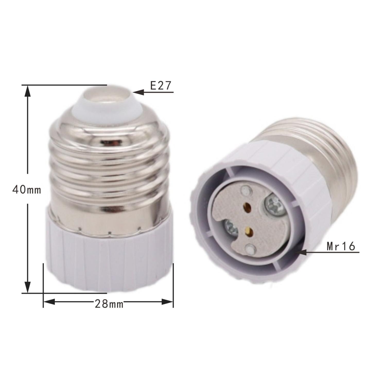 MR16 Om E27 Base Converter E27 Lamphouder Adapter Schroef Socket E27 Om MR16 GU5.3 Led Lamp Onderdelen Caremic Led licht Lamp Adapter: E27 TO MR16