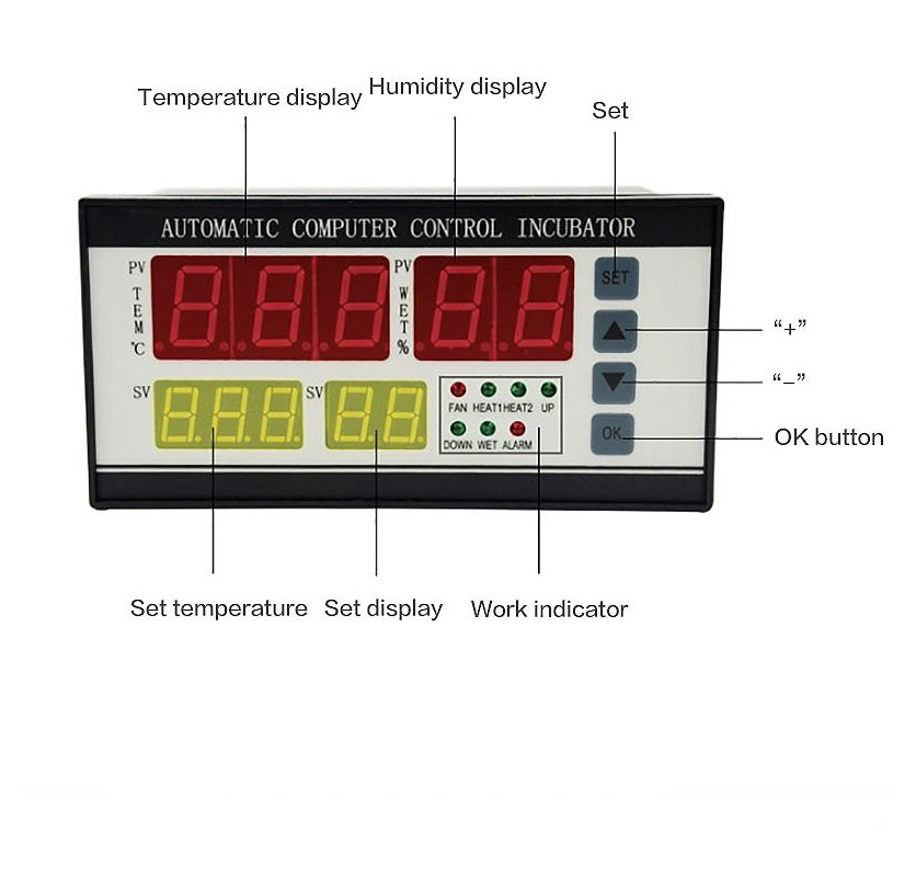 XM-18 egg incubator control thermostat, multi-functional automatic temperature and humidity controller