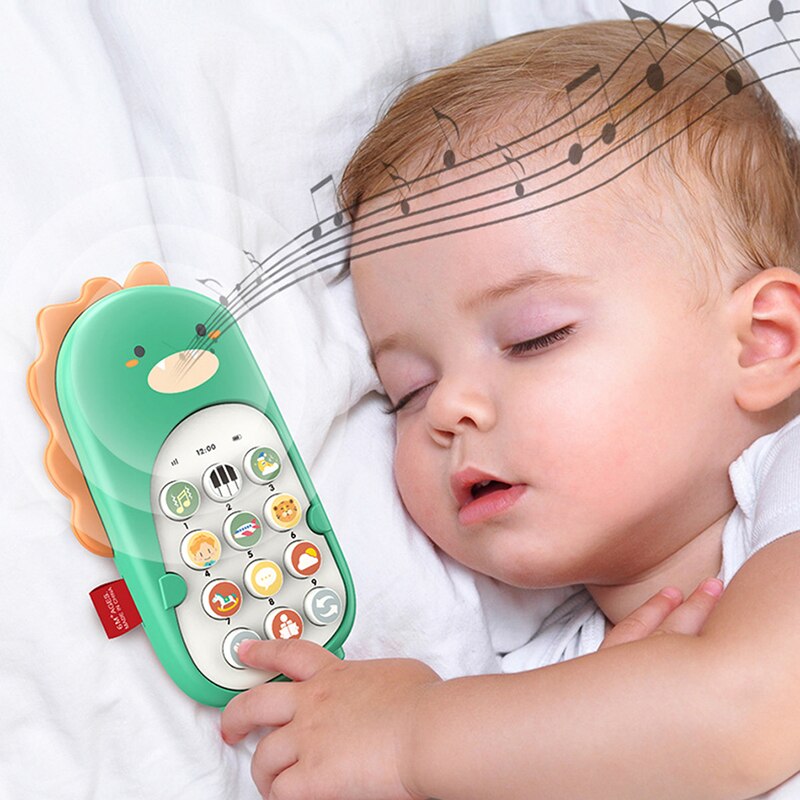 Baby Telefoon Speelgoed Tweetalige Telefoon Bijtring Muziek Geluid Speelgoed Mobiel Vroeg Leren Machine Elektronische Speelgoed Met Licht