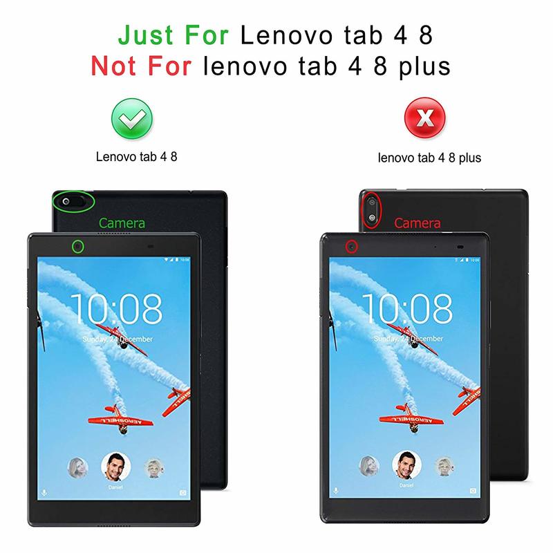 Étui en cuir pu à rabat pour tablette Lenovo Tab 4, 8 TB-8504x, TB-8504N TB-8504