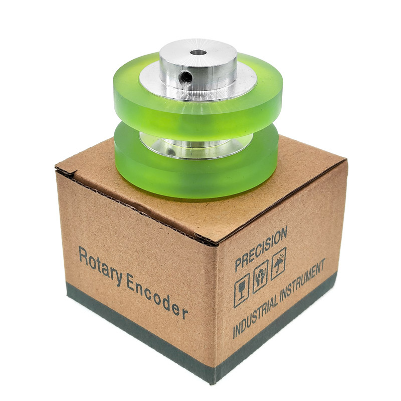Aluminum Polyurethane Industrial Encoder Wheel Shaft hole 6mm Measuring Wheel For Measuring Rotary Encoder Perimeter 200mm