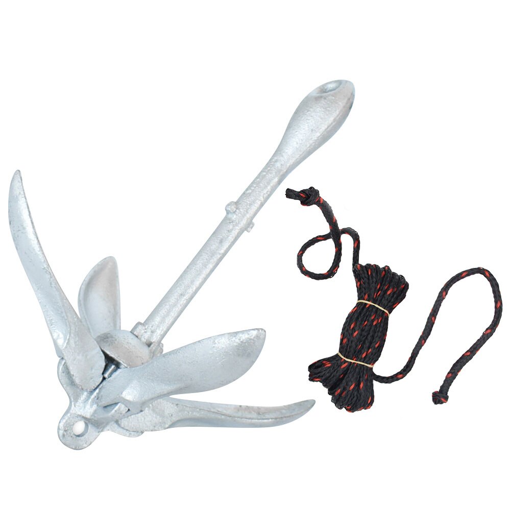 Folding Anchor Fishing Accessories for Kayak Canoe Boat Marine Watercraft Aluminum Lightweight Small Watercraft Anchor