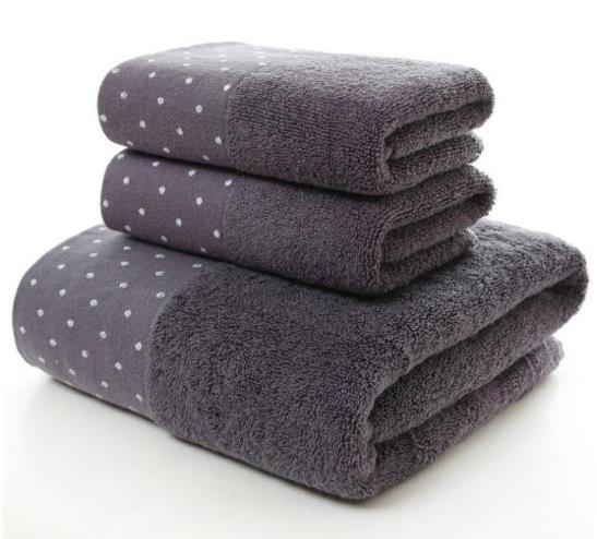 Zachte Katoenen Hotel Handdoeken Set Voor Volwassen: Donkergrijs