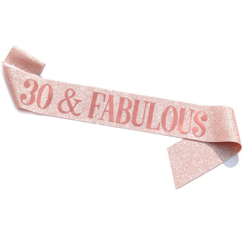 Ceinture en Satin pour reine de joyeux anniversaire, fournitures de décoration de fête d'anniversaire, 16e 21e 30-60e anniversaire: 9