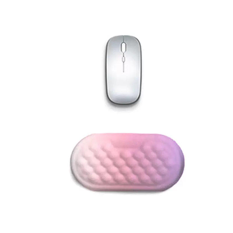 Toetsenbord Polssteun Pad Set Zacht Memory Foam Muismat Polssteun Kussen Pijnbestrijding Ergonomische Computer Muismat: WIT