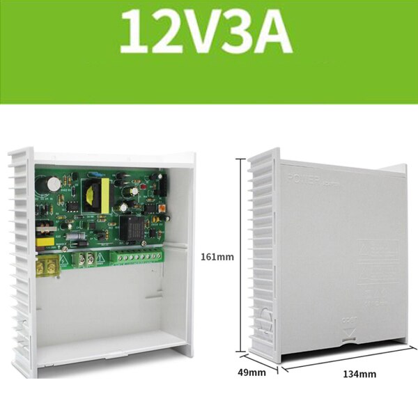 Door Access Control System Switch Power Supply DC 12V 3.5A 5A AC 90~260V for Fingerprint Access Control Machine: AC 100-240V 3A