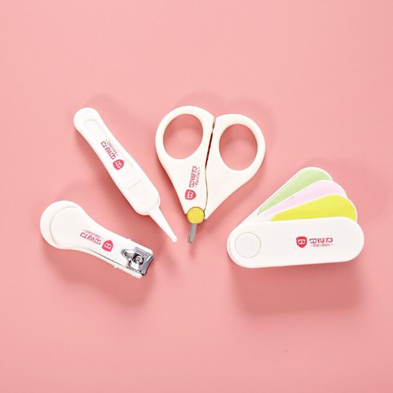 4 pièces/ensemble multi-fonction bébé sécurité soins coupe-ongles ciseaux coupe-ongles bébé soins infirmiers outils inox + PP Print