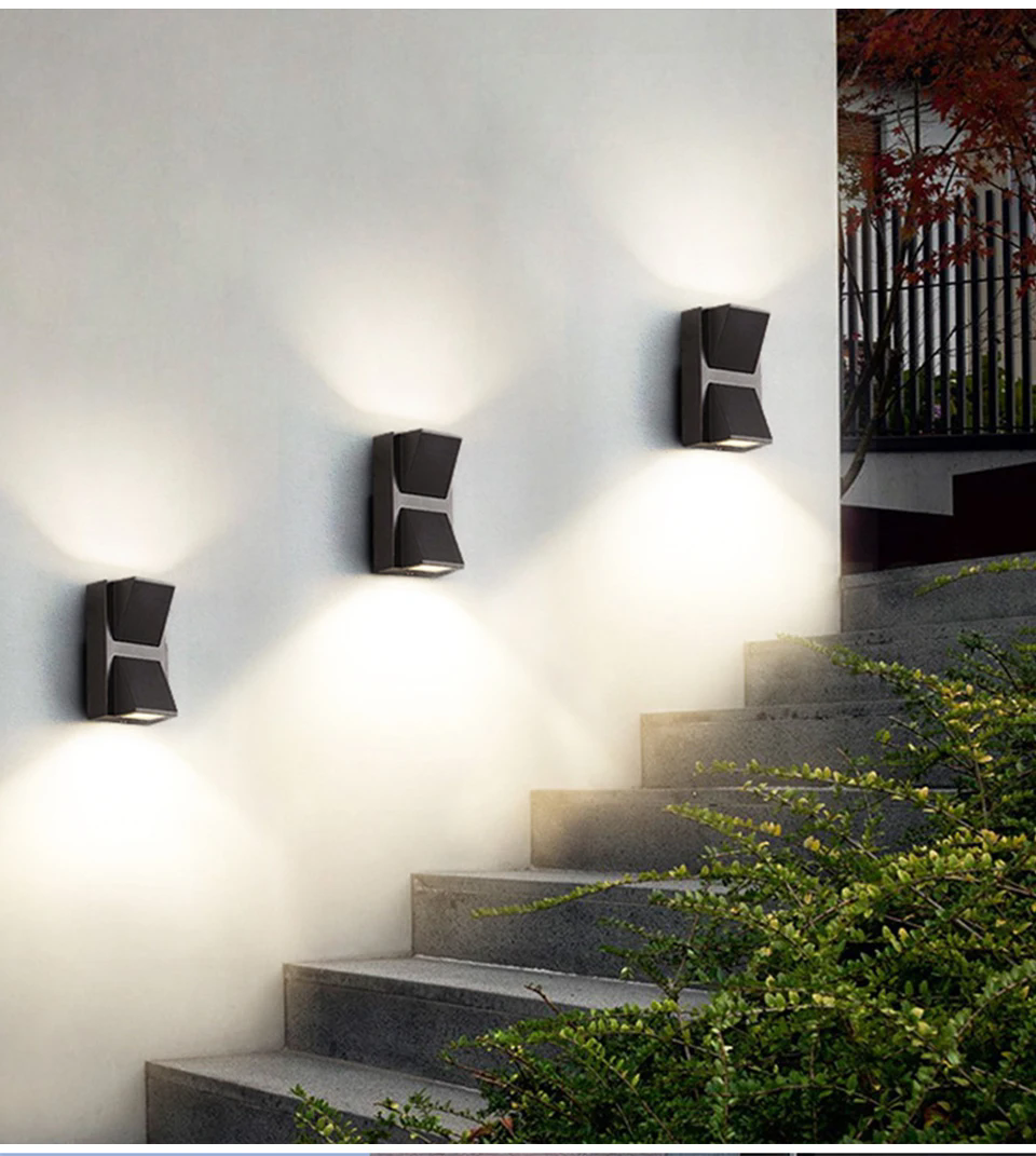 Aluminium 5W 10W Wandlamp Waterdichte Outdoor LED Wandlamp IP65 Tuinverlichting Lamp voor Balkon Decoratie AC110V 220V