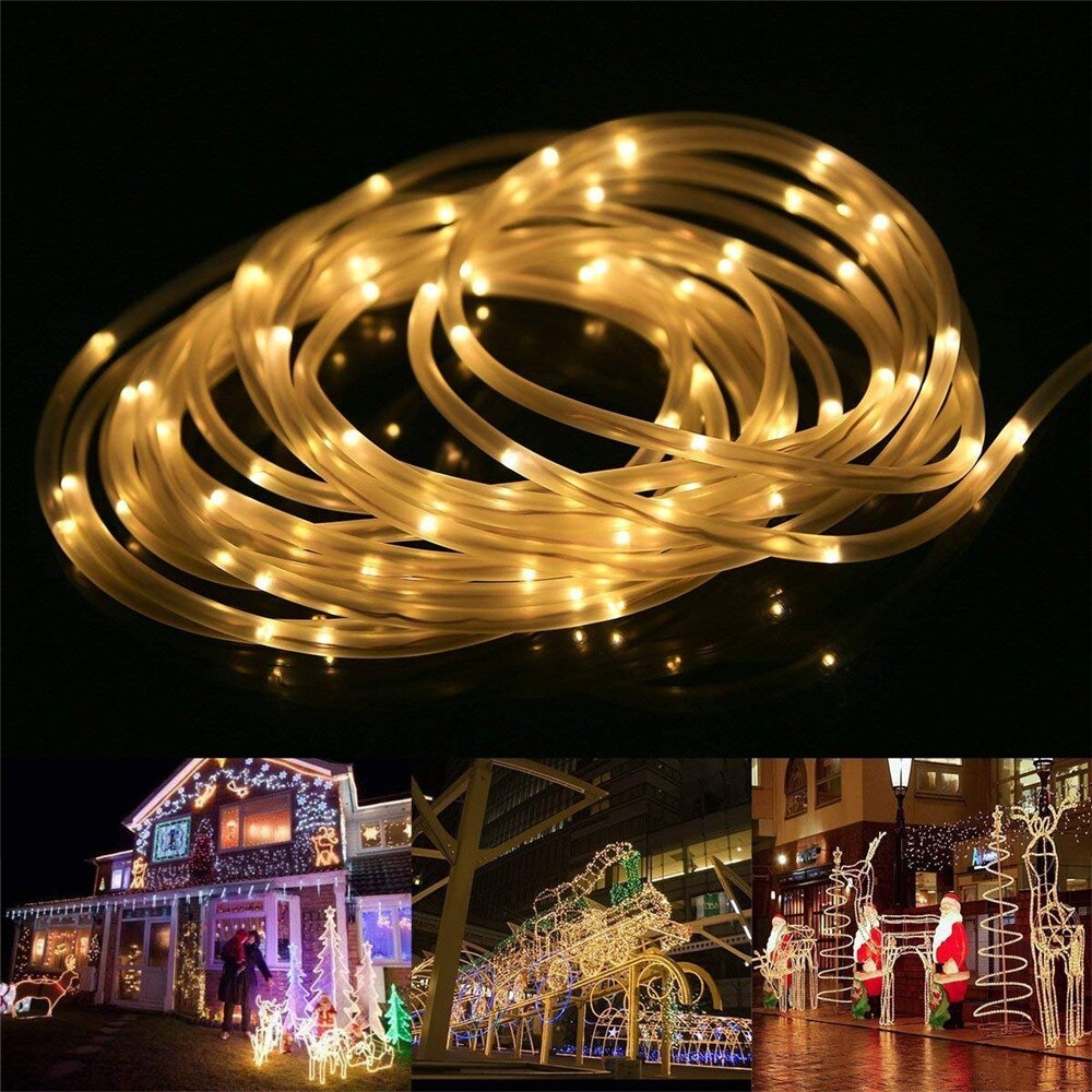 Afstandsbediening en timer batterij touwverlichting 5m 10m waterdichte led touwbuis lichtslingers voor binnen en buiten kerst bruiloft tuin