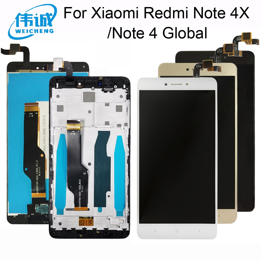 AAA Voor Xiaomi Redmi Note 4X Lcd-scherm + Touch Screen Voor Redmi Note 4 Global Versie LCD + frame Voor Snapdragon 625