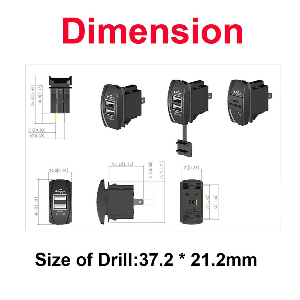 Dual USB Ports Power Adapter Outlet Universal Car Cigarette Lighter Socket Splitter Charger 3.1A