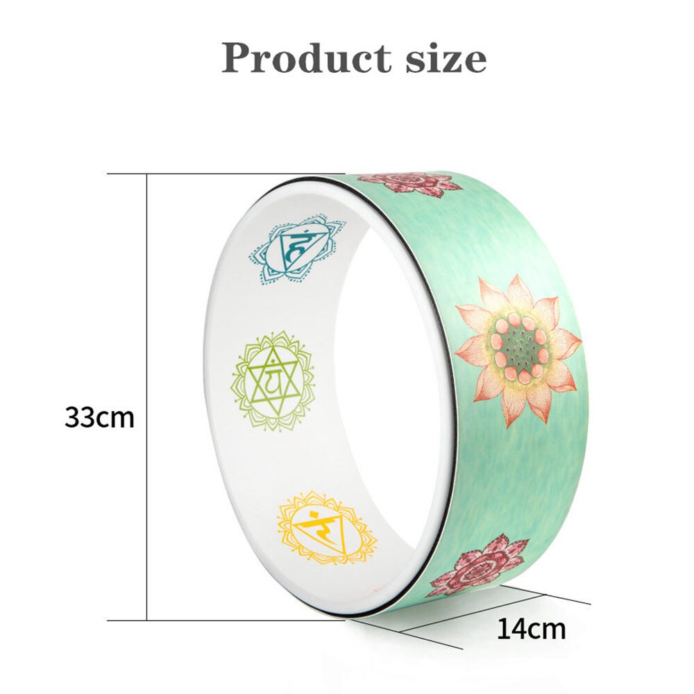 Lotus PU Yoga Wheel Workout Equipments Pilates Yoga Wheel Yoga Circles Gym Workout Back Training Tool For Bodybuilding Fitness