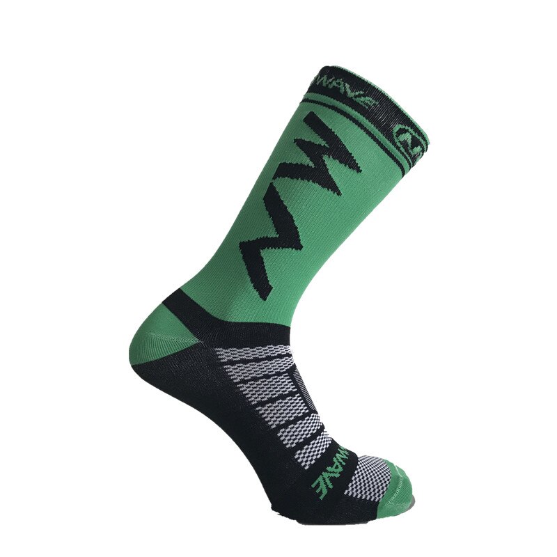 Sport Outdoor Fietsen Sokken Mannen Running Sokken Ademend Comfortabele Fietsen Compressie Sokken: Dark green