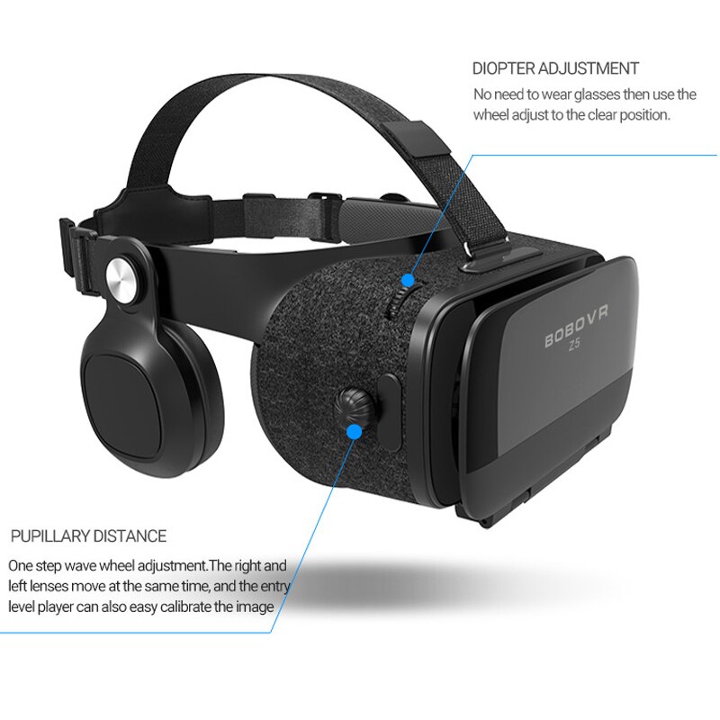 BOBO VR Z5 lunettes de réalité virtuelle Casque 3D Casque lunettes Casque pour Smartphone Viar jumelles jeu vidéo VR