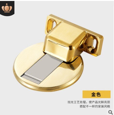 2pcs Zinc Alloy Casting Floor-mounted Magnetic Door Stopper Door Stops Floor Suction Door Holder For Home Furniture Hardware