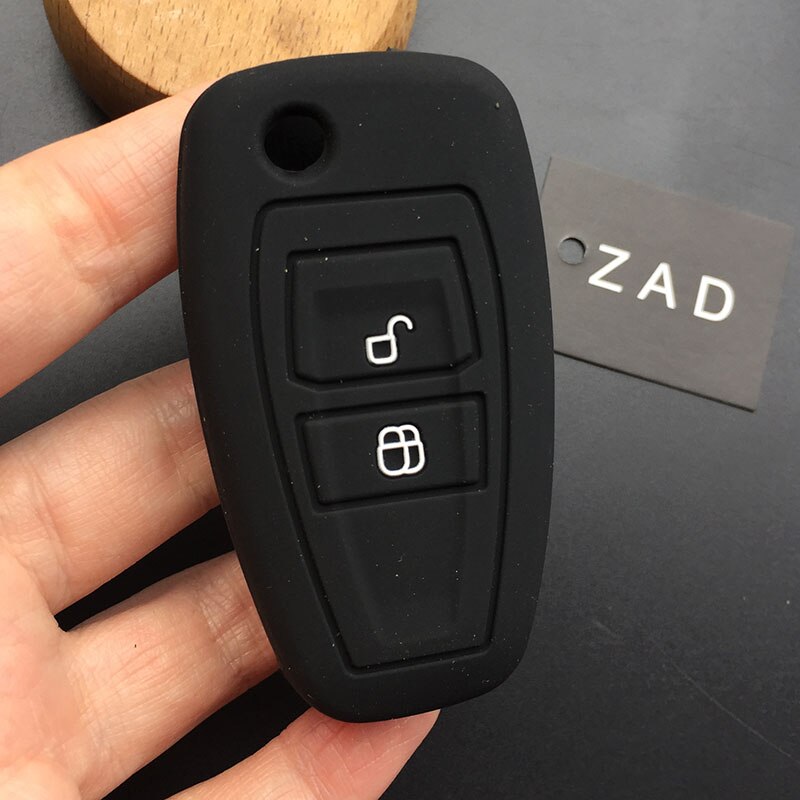 ZAD silicone rubber car key cover case protector fob skin bag shell set for mazda BT50 BT-50 MX5 RX2 2 Button Remote Key Holder