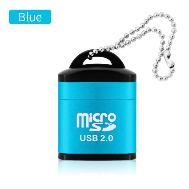 FONKEN lettore di schede USB lettore di schede Micro SD per altoparlante adattatore per schede di memoria USB 2.0 480Mbps accessori per Laptop Cardreader veloce: blue