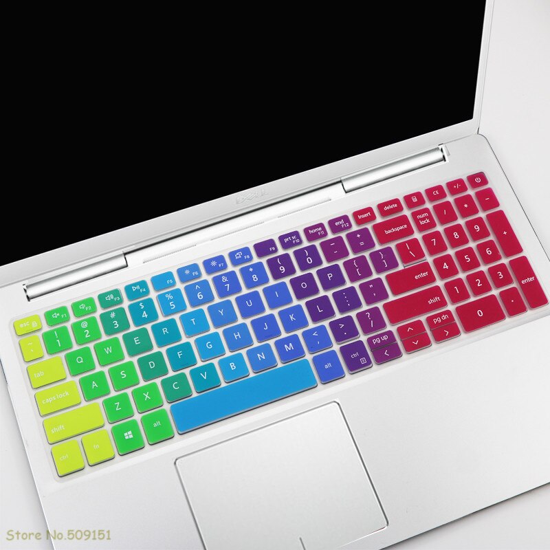 For Dell Inspiron 15 3000 3501 3502 3593 3505 , inspiron 15 5501 5502 5505 5508 Laptop Keyboard Cover Skin Protector: Rainbow