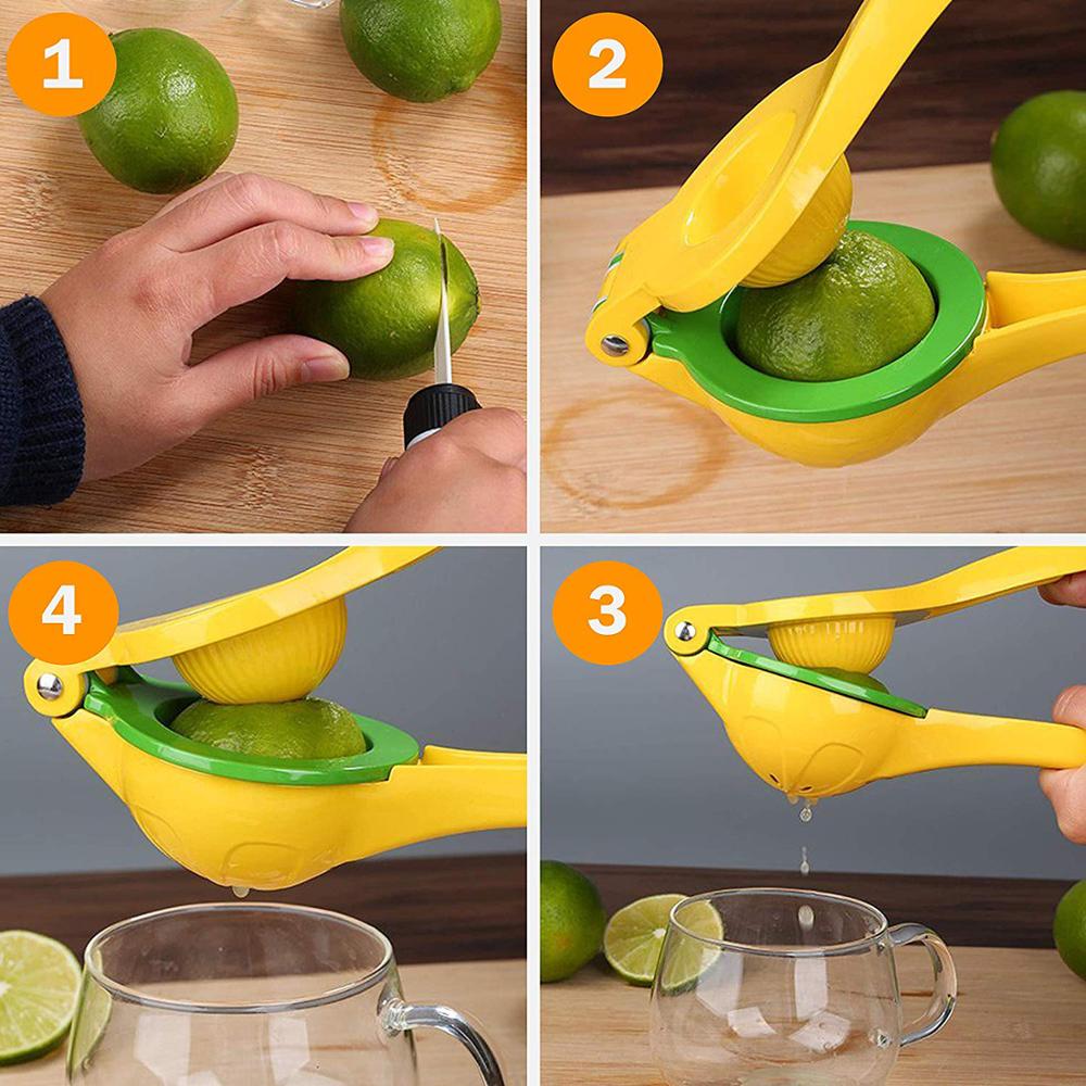 NTONPOWER Manual Lemon Juicer - Premium Metal Citrus Press Squeezer - Handheld Orange Juicer