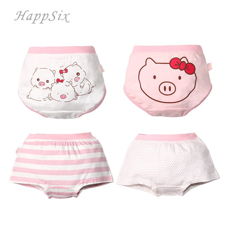4 stykker baby undertøj ren bomuld 2019 nye stil baby piger trusse 0-1-3-5 år børn piger bukser børnetøj: Combo 4 / 12m