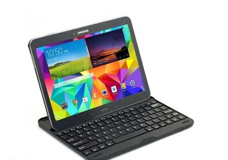 Für Samsung Galaxis Tab 4 10,1 T530 T531 T535 Tablette Ultra schlank ABS Drahtlose Bluetooth Russisch/Spanisch/Hebräisch Tastatur-Dock fallen