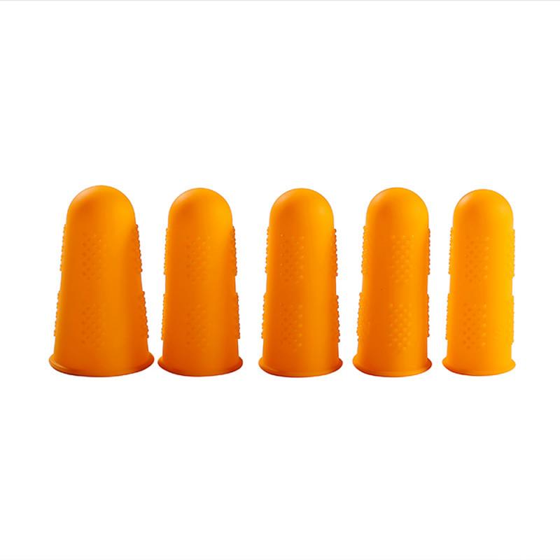 5pcs Silicone Finger Protector Sleeve Cover Anti-cut Heat Resistant Finger Sleeves Great Cooking For Cooking Kitchen Tools