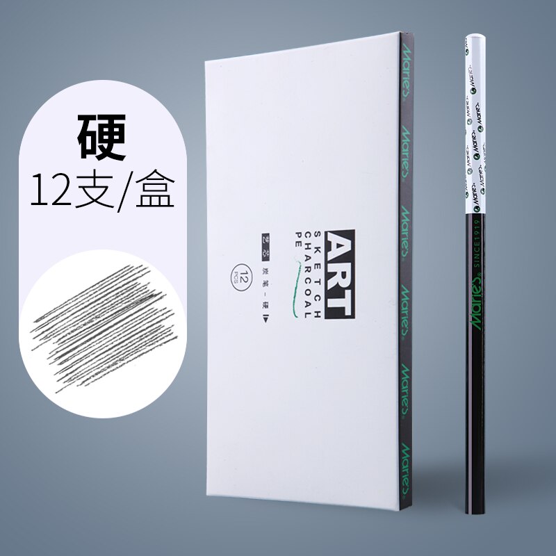 Marley Charcoal Sketch Painting Charcoal Art Student Sketch Soft Medium Hard Set Art Supplies sketching pencils: rigid