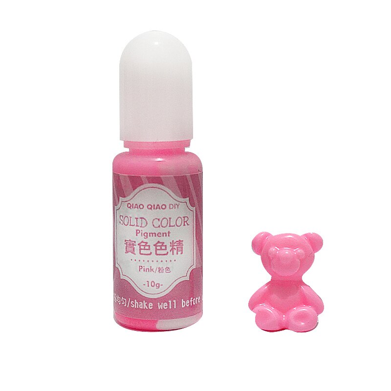 QIAOQIAO FAI DA TE 10g UV Resina Pigmento di Colore Dello Smalto di Colla Solida per Stampo In Silicone Monili Che Fanno FAI DA TE Fatti A Mano Artigianato: pink