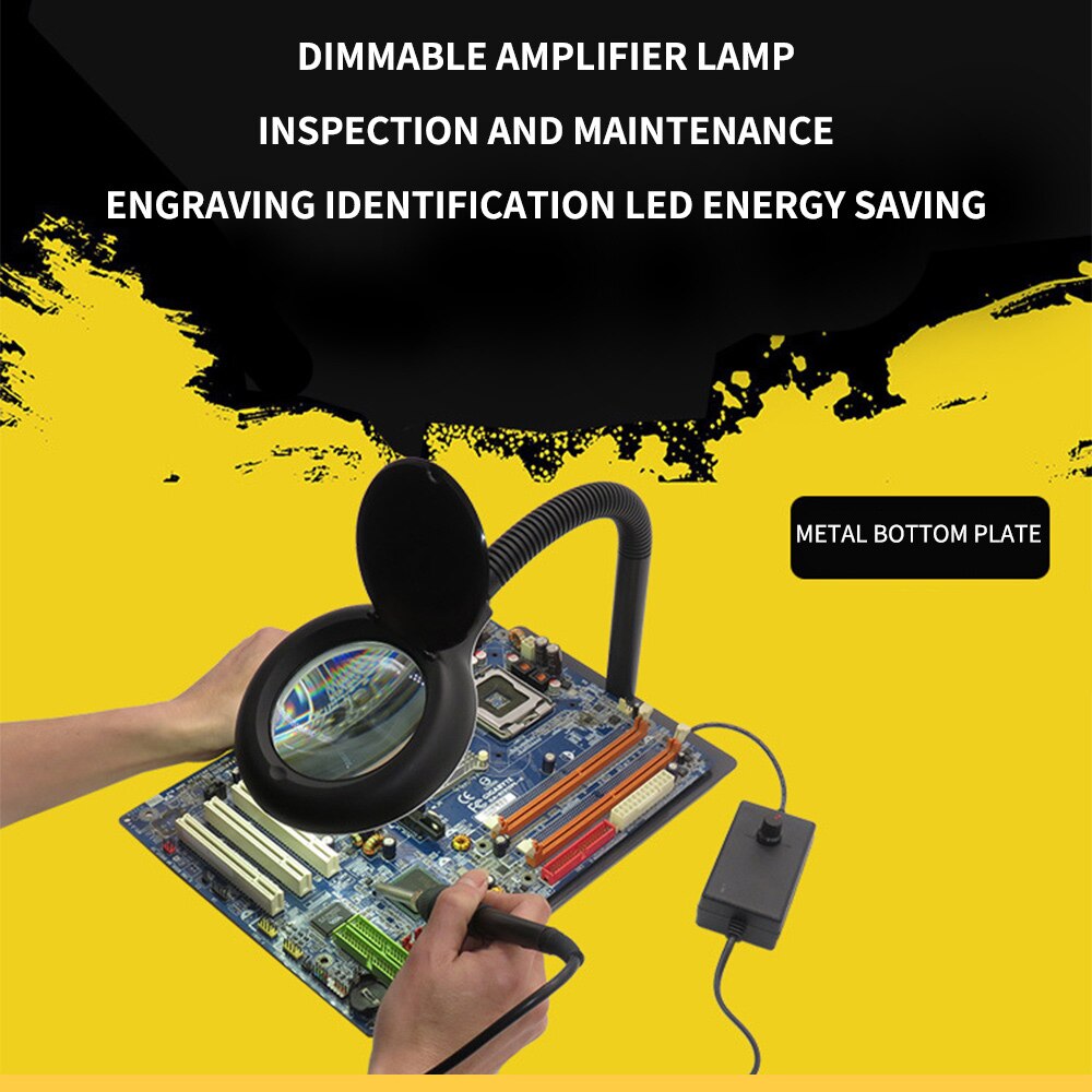 Desktop LED magnifying glass lamp WLKS-608 optical glass reading lighting electronic maintenance magnifying lamp