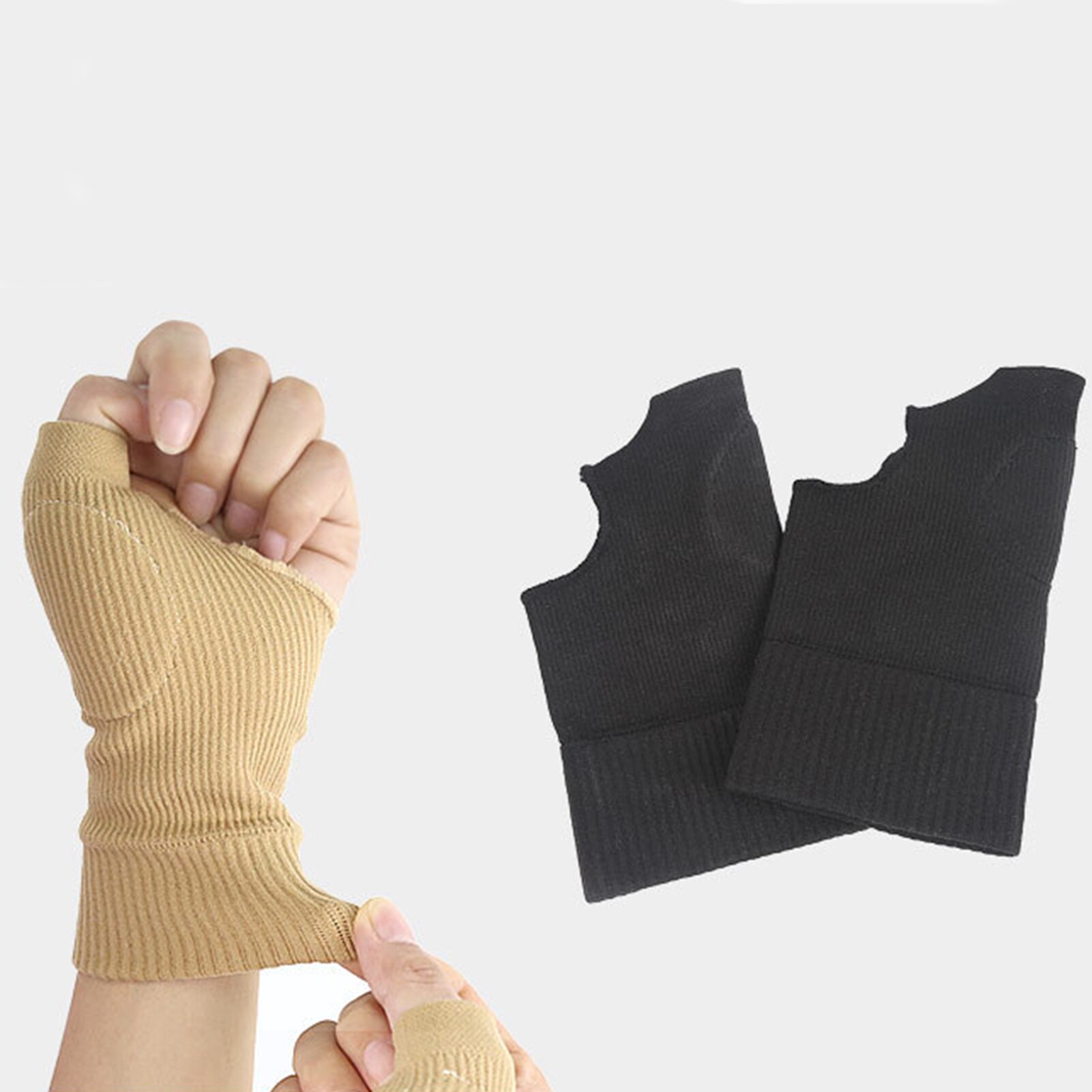 1 paar unisex-winterhandschuhe, einfarbig, fingerlos, sport-kompressionshandschuhe, fitness-trainingshandschuhe, handgelenkwärmer