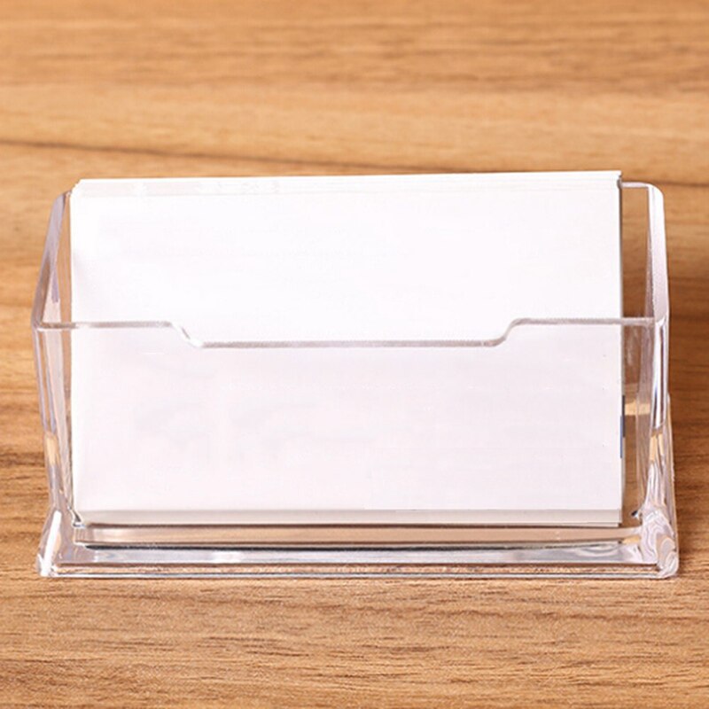 1pc transparante visitekaartjeshouders voor op het bureau, bureau organizer, displaystandaard, acryl kantoorbenodigdheden, bureauaccessoires