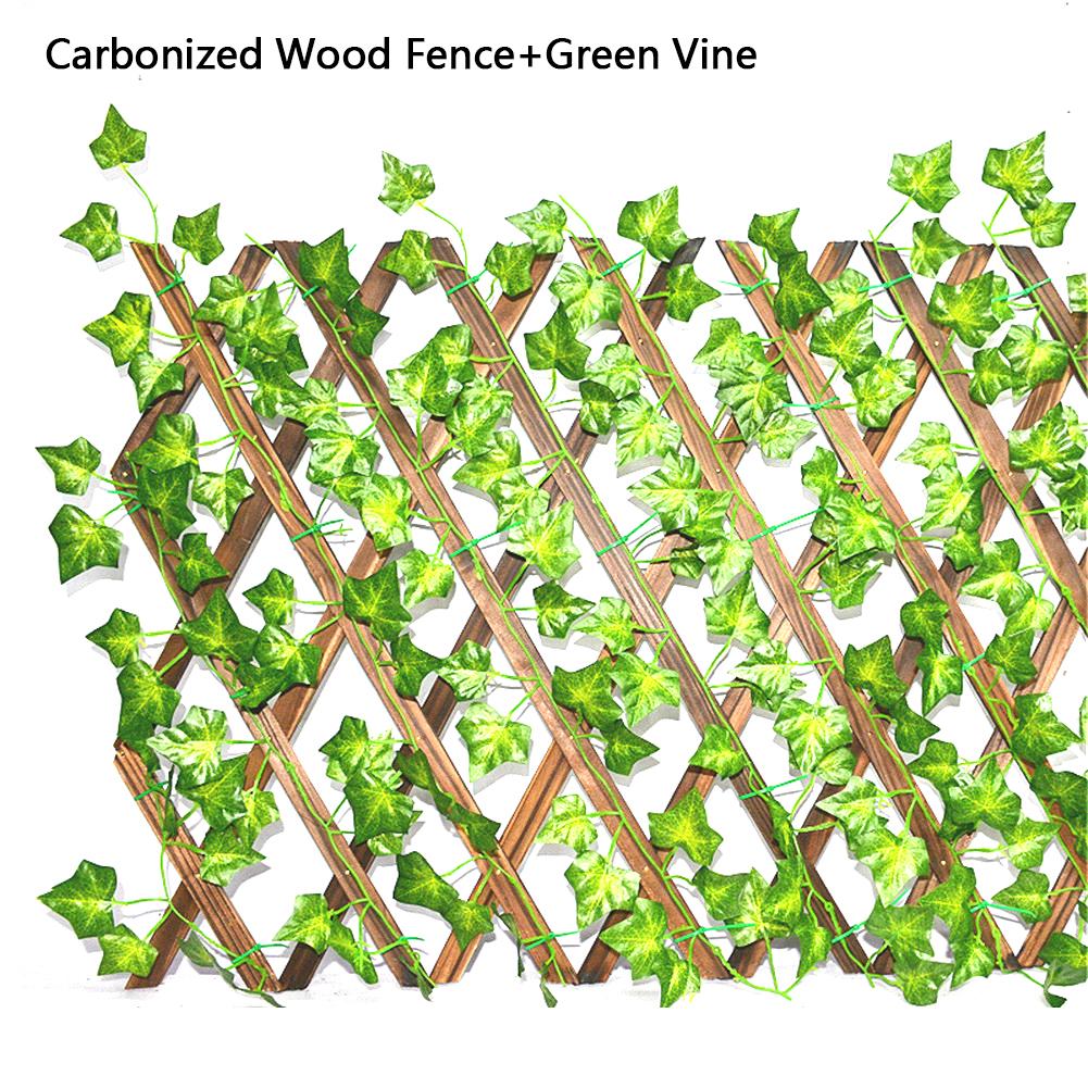 55cm Extendable Instant Fence Outdoor Wooden Fence Garden Balcony Simulated Vine Frame Wedding Props Home Decorations 20E: 3