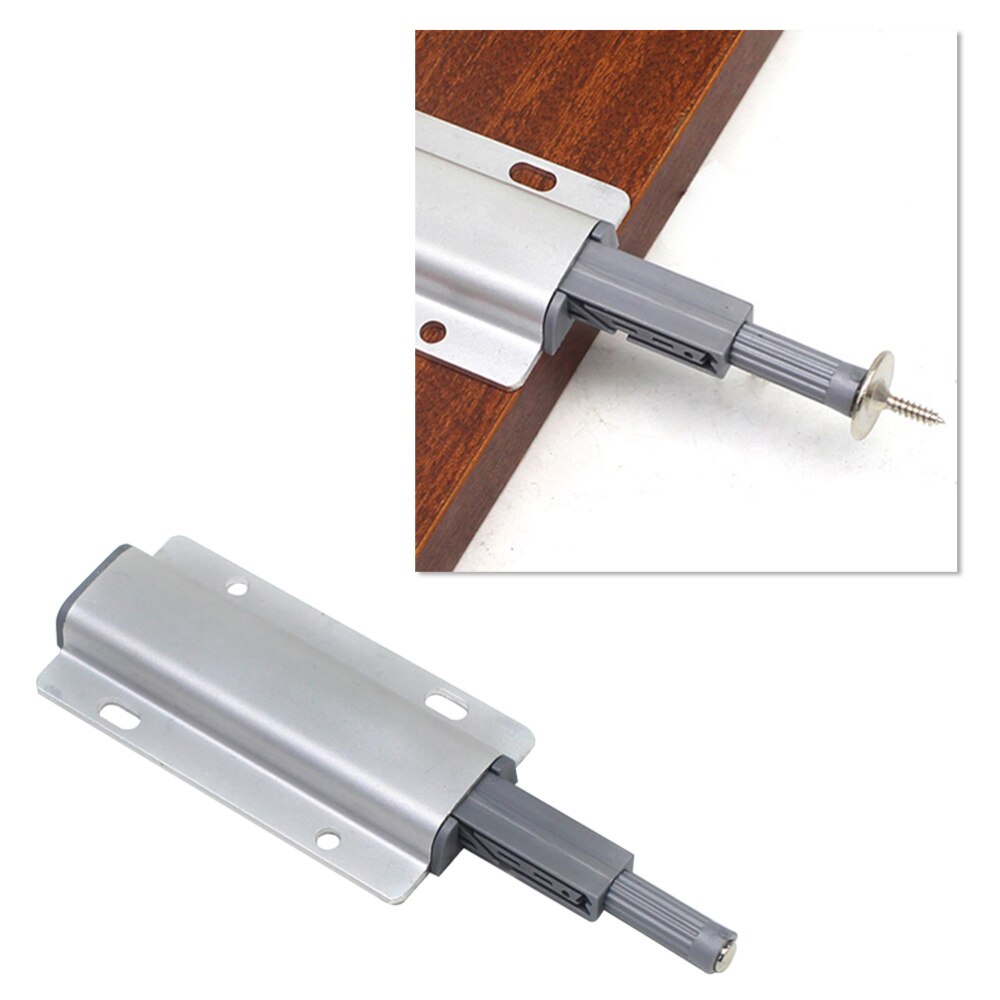 Alloy Cabinet Cupboard Door Drawer Push To Open System Damper Buffer for Closet Cupboard Cabinet Furniture (Silver)