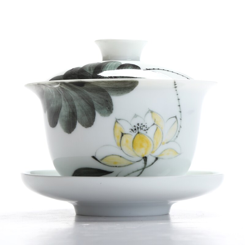 TANGPIN große kapazität keramik Terrine gaiwan teetasse handgemalte cha schüssel chinesische kung fu Tee-setzt 280 ml