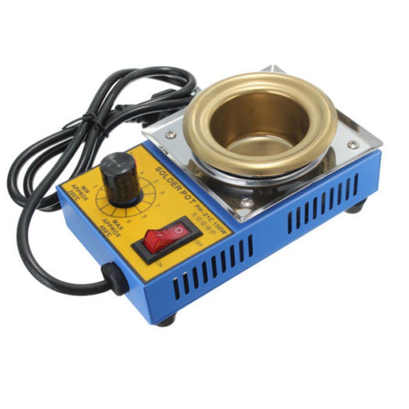 Soldadura por crisol con temperatura controlada, baño desoldado, latas de hojalata para placa de fusión, 50mm, 220V, 150W