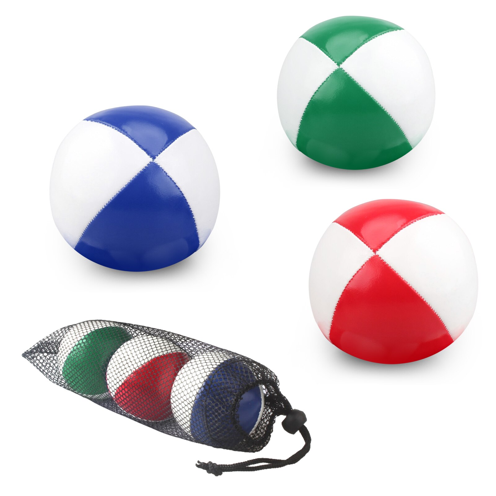 3pcs Set Juggling Balls 65mm PU Stuffed Balls Juggling Set for Kids Beginners Home Office Fitness Equipment