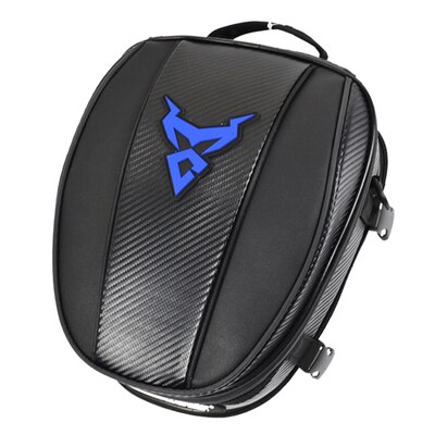 Waterproof Motorcycle Tank Bag Oil Fuel Tank Bag Magnetic Motorbike Saddle Bag Shoulder Bag Motorcycle Back Seat Bag: MC-0079 Blue