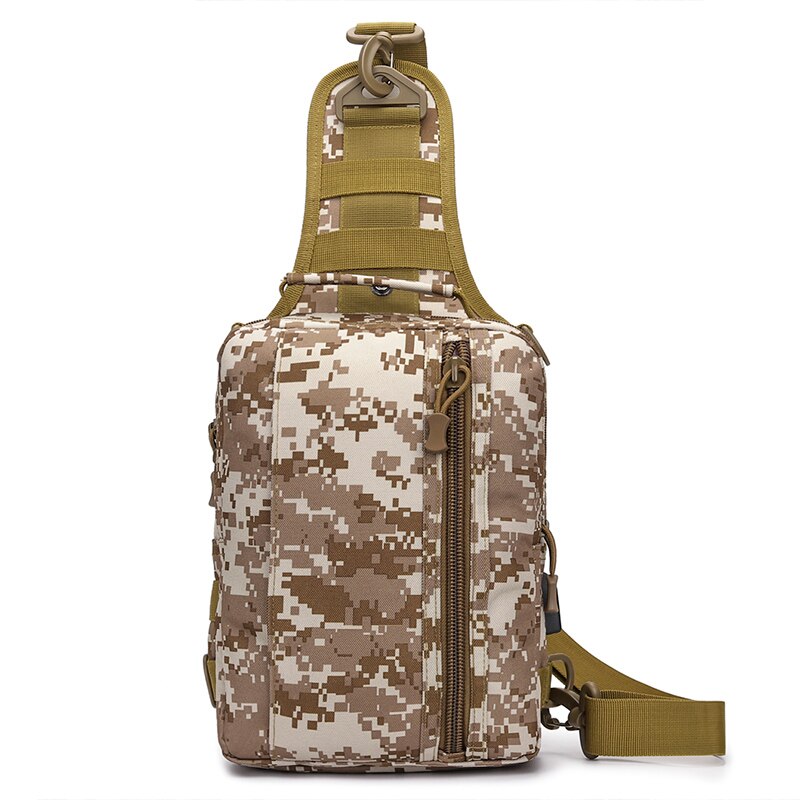 Mannen Messenger Bag Schouder Oxford Doek Borst Tassen Crossbody Casual Messenger Bags Man Usb Opladen Multifunctionele Handtas: Desert Digital