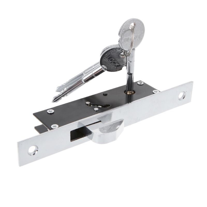 Duurzaam Aluminium Schuifdeur Haak Lock Cross-Vormige Sleutel Bolt Sloten Voor Ingelijste Glazen Deur