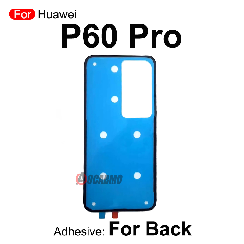 Achterdeur Sticker Voor Huawei P10 P20 P30 P40 Lite 5G P40Pro + P50 Pro P60 Back Cover Plakband lijm P30Pro P40Pro Vervanging: Bruin