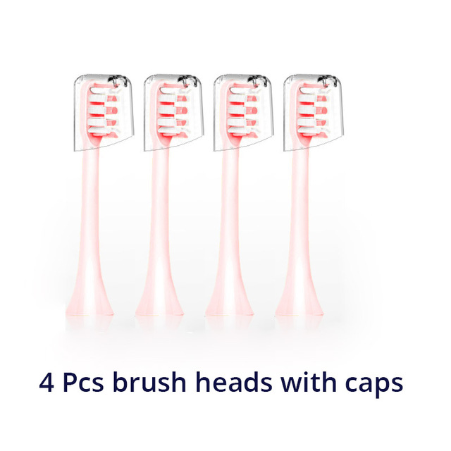 Xiaomi SOOCAS X3 SOOCARE elektryczne szczoteczki robić zębów jedzenie stopień włosia wymienne końcówki robić szczoteczki dysze z osłoną przeciwpyłową: 4PCSpink