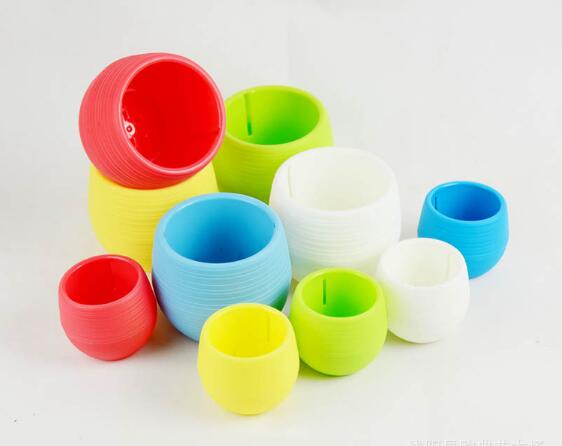 5pcs Gardening Mini Plastic Flower Pots Vase Round Flower Bonsai Planter Nursery Pots flower pots planters garden pots GYH
