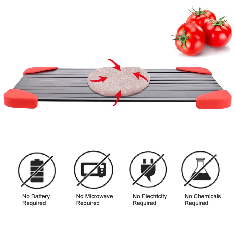 Fast Defrosting Tray Kitchen Meat Fish Food Quick Fast Thaw Defrost Board Trays Kitchen Dining Bar Defrosting Plate Gadget Tool