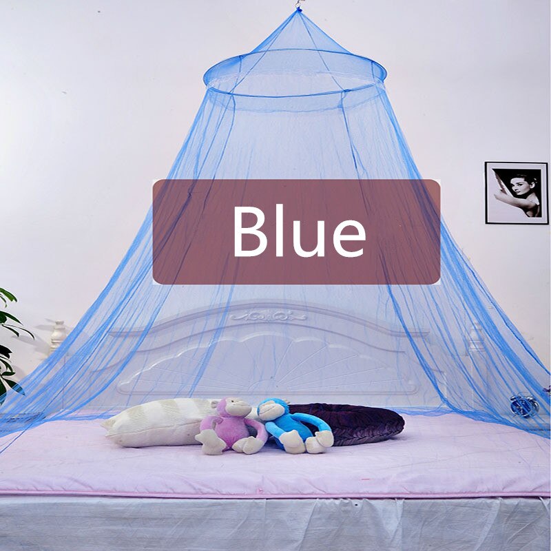 Hangende koepel babybed klamboe babybed klamboe draagbare bed tentnet voor kinderen 4 kleuren kinderkamer decoratie: Blauw