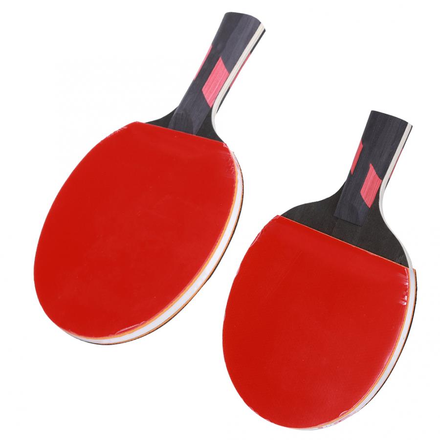 Long/Short handle Table Tennis Rackets Training Competition Table Tennis Racket Pong Paddle Sport Equipment with Storage Bag