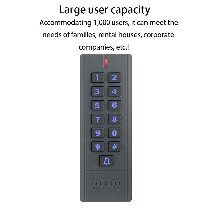 125Khz Rfid Access Control System Device Machine 1000 User Wiegand 26 Input Output Proximity Entry Door Ip67 Waterproof
