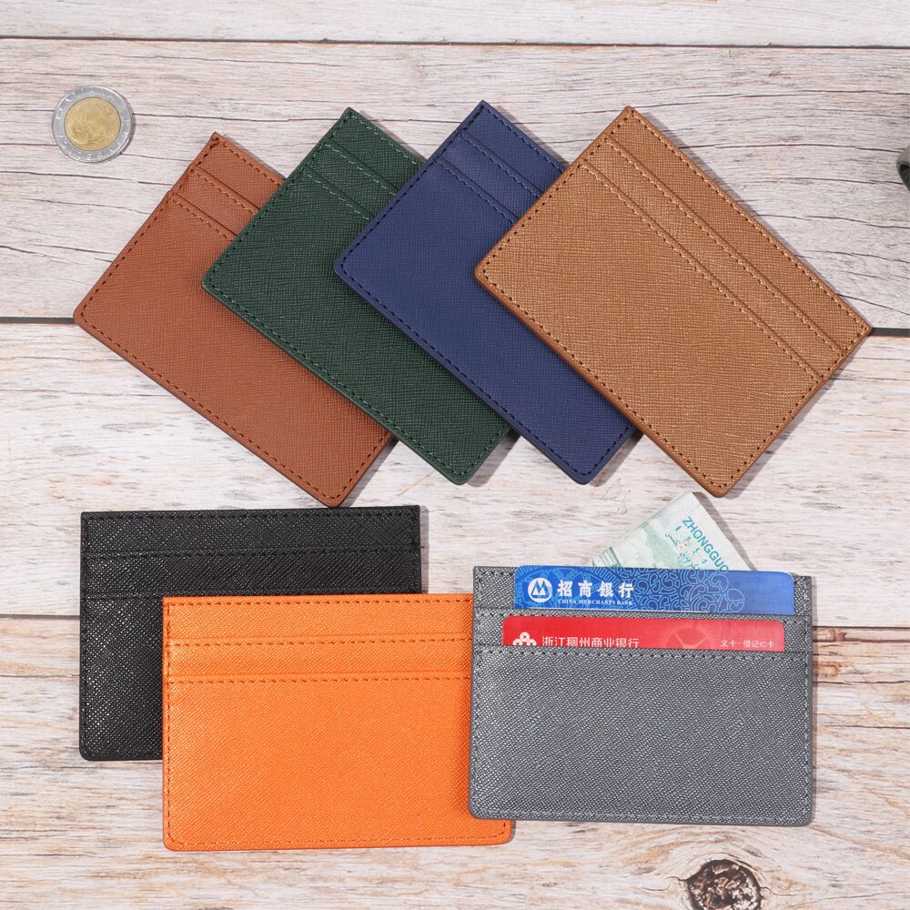 Dubbelzijdig Kaarthouder Slanke Bank Credit Card Id Kaarten Coin Pouch Case Tas Portemonnee Organisator Vrouwen Mannen Dunne Business card Wallet